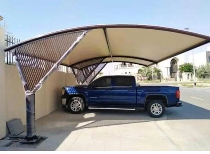 شركة تركيب مظلات مواقف سيارات لكسان وحديد وقماش الرياض