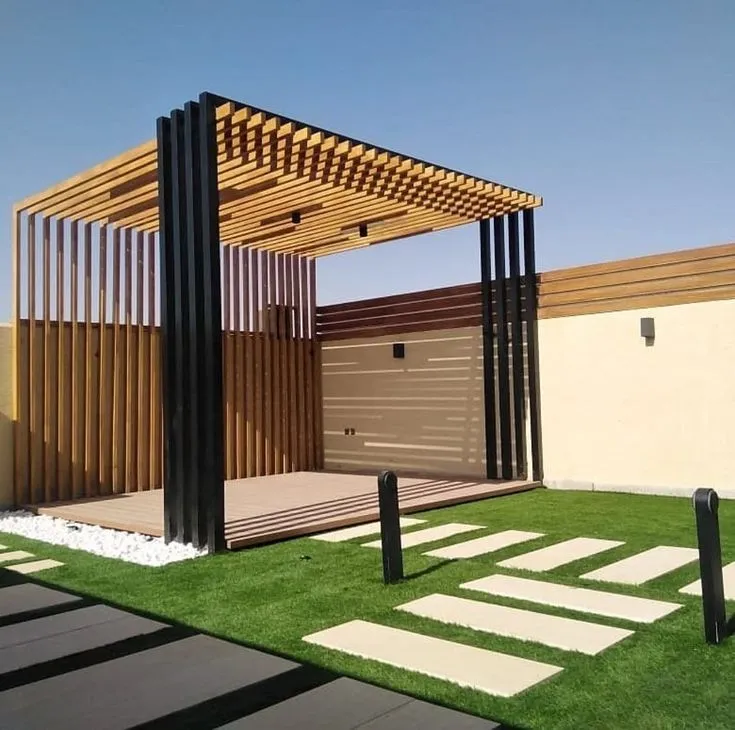 أبغى أركب جلسة خارجية مع برجولة كم المساحة المطلوبة الرياض
