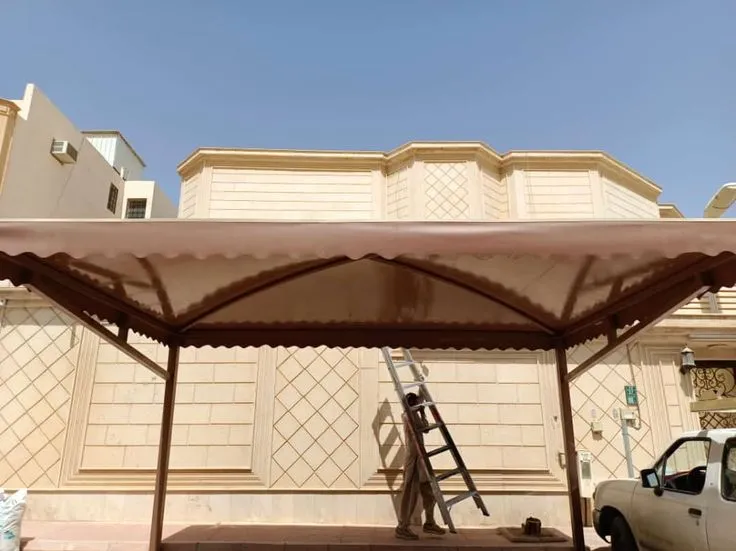 تصميم مظلات قماش PVC حديثة حي الحمراء و العارض والنرجس