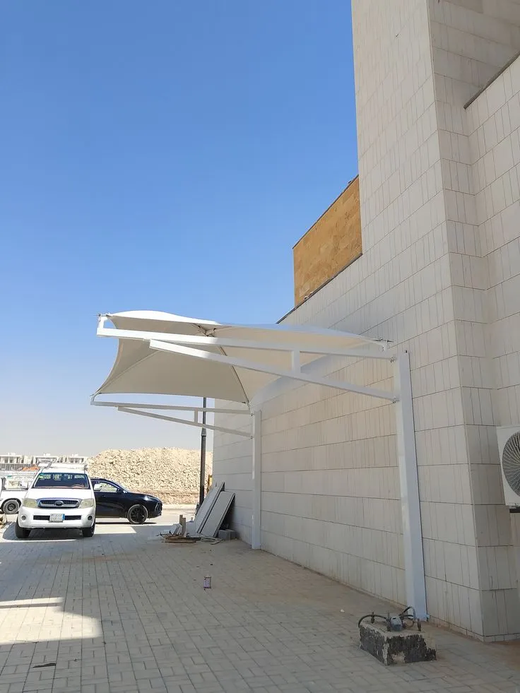 تصميم مظلات قماش PVC حديثة حي الحمراء و العارض والنرجس