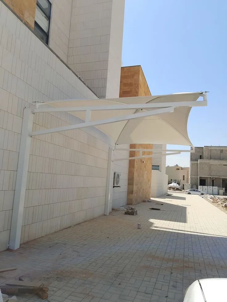 تصميم مظلات قماش PVC حديثة حي الحمراء و العارض والنرجس