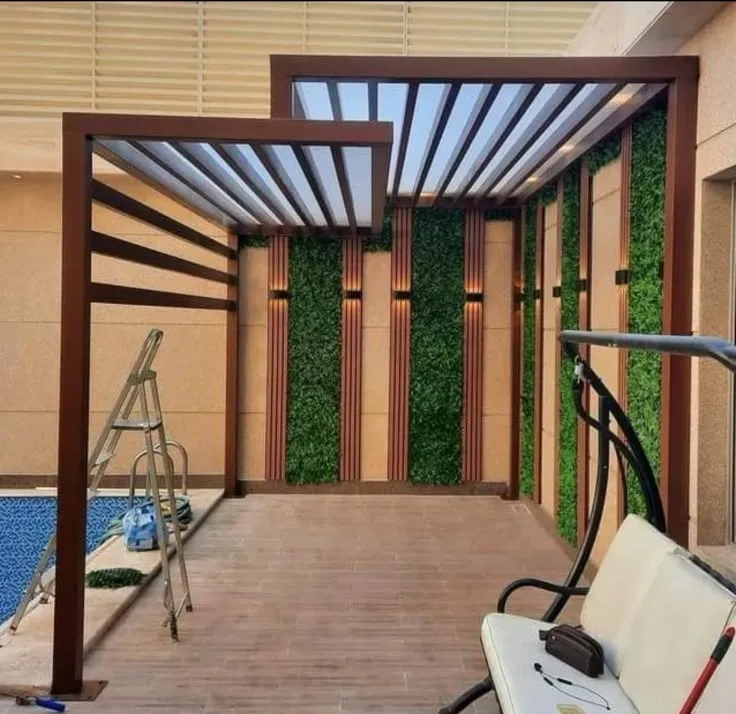 أحدث موديلات مظلات حوش جلسات ليزر مع لحام دقيق الرياض