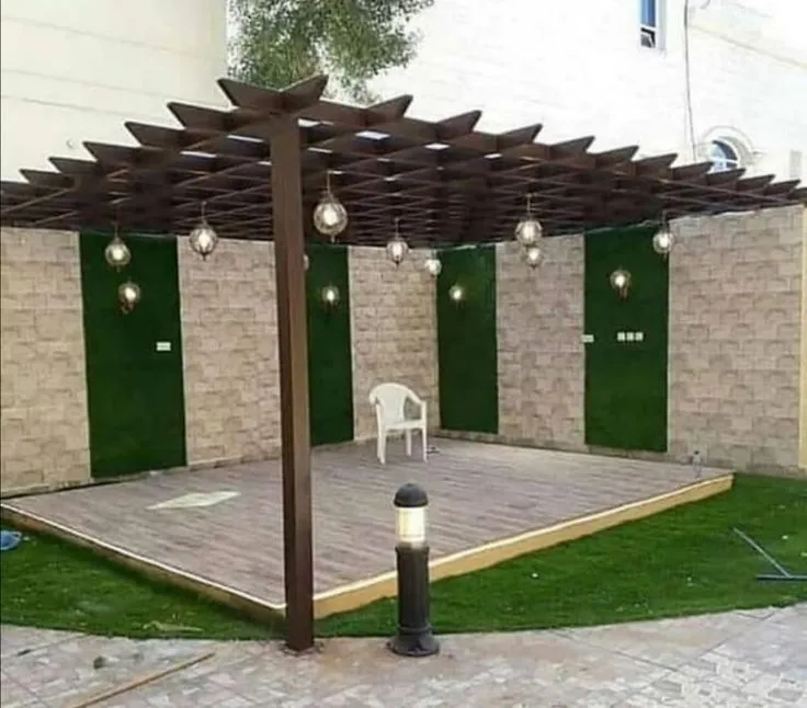 أحدث موديلات مظلات حوش جلسات ليزر مع لحام دقيق الرياض