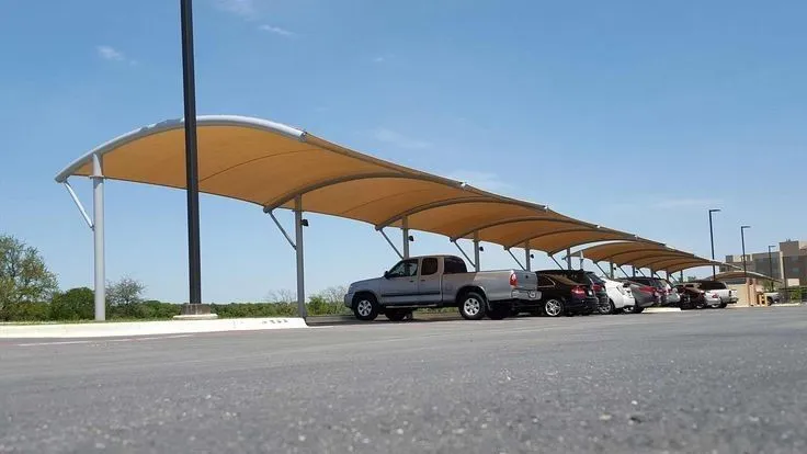 أشكال مظلات مواقف سيارات حديثة تناسب الفلل والشركات الرياض