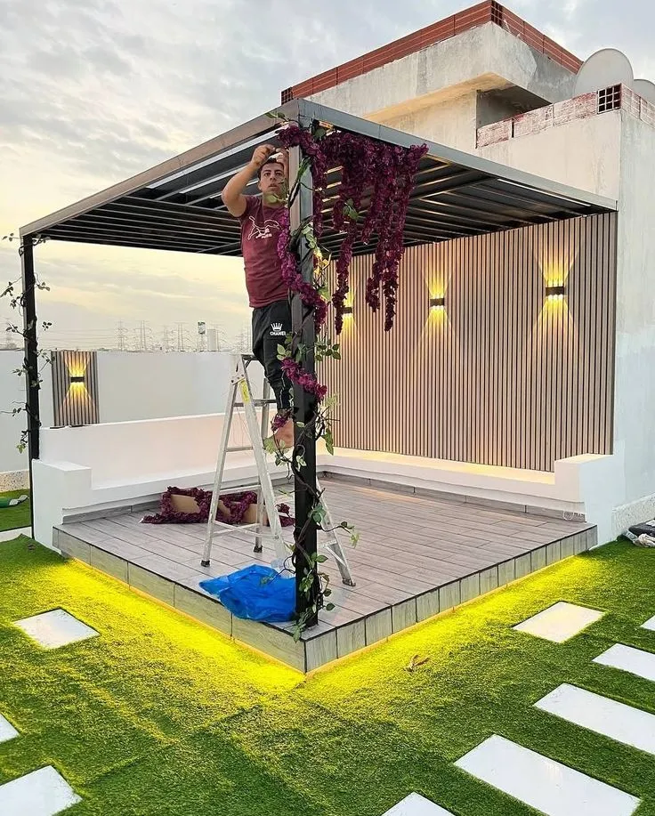 سعر برجولة جلسة عائلية |حداد برجولات تصميم سعودي الرياض