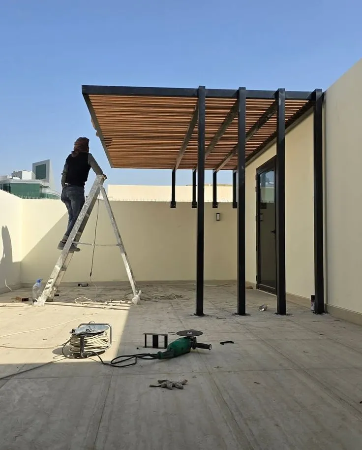 سعر برجولة جلسة عائلية |حداد برجولات تصميم سعودي الرياض