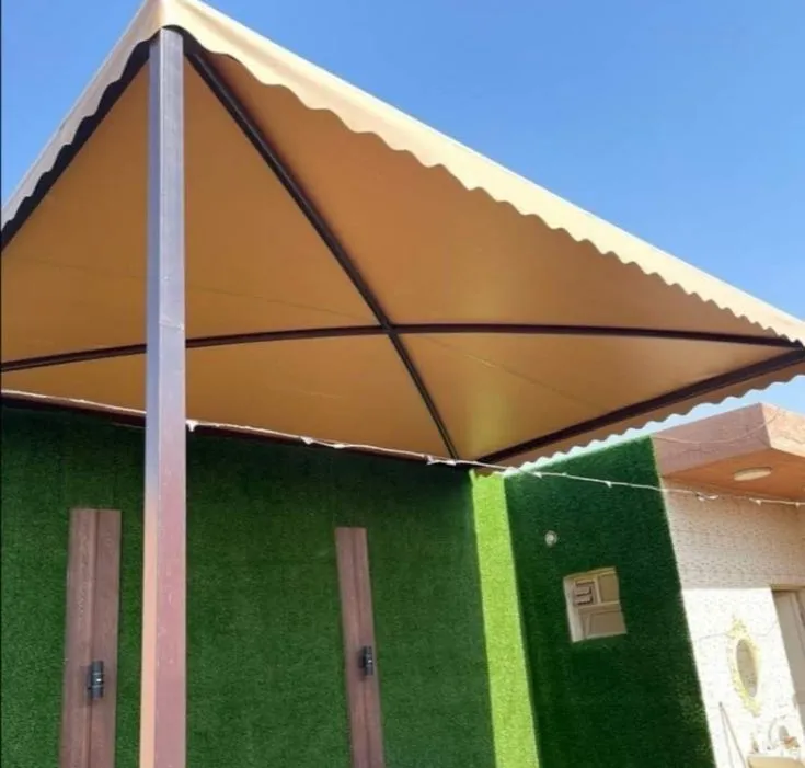 تركيب مظلة قماش متنوع الألوان الرياض