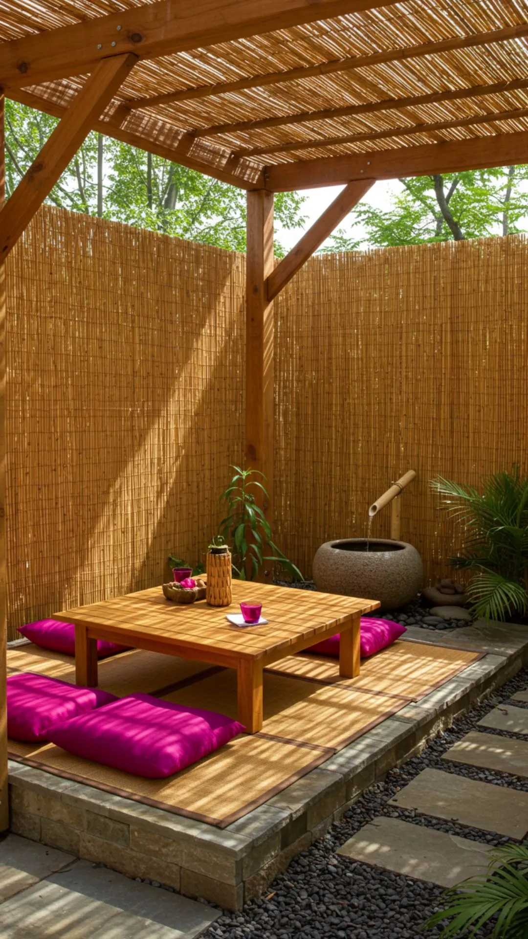 تركيب مظلة خشبية مدخل الرياض