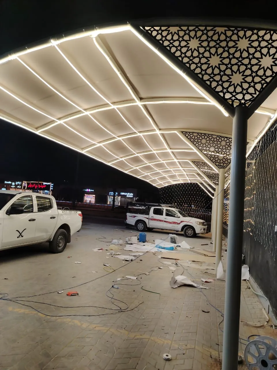 مظلات سيارات تصميم خاص الرياض