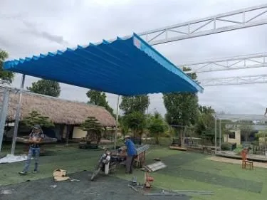 ورشة مظلات قماش متحرك حي المهدية