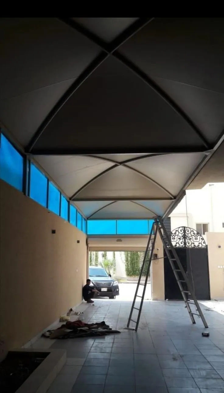 ورشة مظلات قماش متحرك حي المهدية