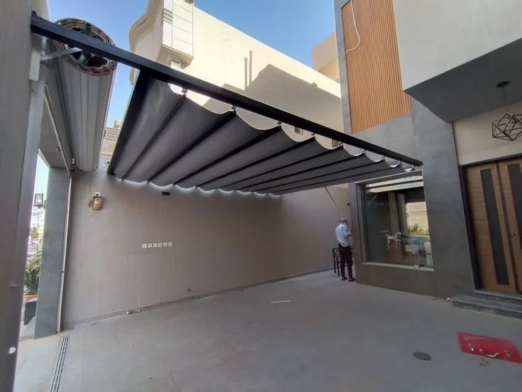 ورشة مظلات قماش متحرك حي المهدية